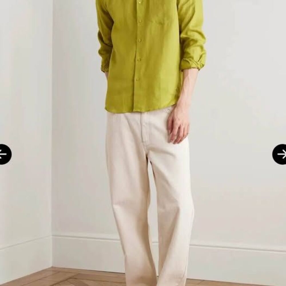 Vilebrequin Caroubis Linen Shirt in Gingembre